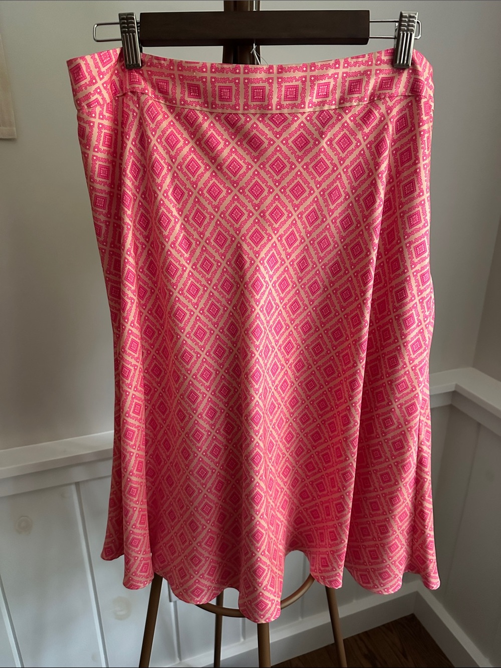 Valerie Stevens Silk Midi Skirt